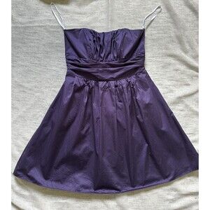 Davids Bridal Style 83312 Strapless Purple Bridesmaid Cocktail Dress Size 12